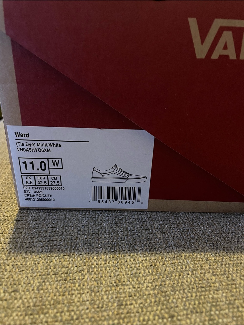 Vans Ward Tie Dye Multi/White Sneakers